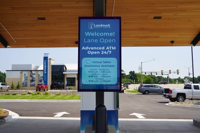 Landmark Credit Union Digital Drive-thru Signage