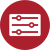 Sliders icon representing brand control settings