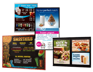 Menu board types