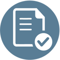 Icon of a checklist document representing replacement parts