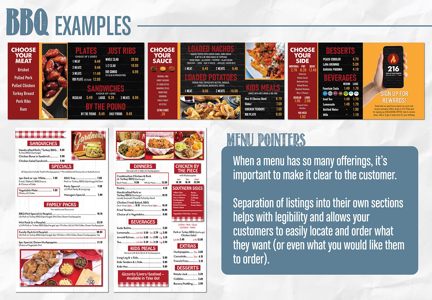 BBQ smokehouse menu board design examples in rustic and modern styles BBQ smokehouse menu board design examples in rustic and modern styles