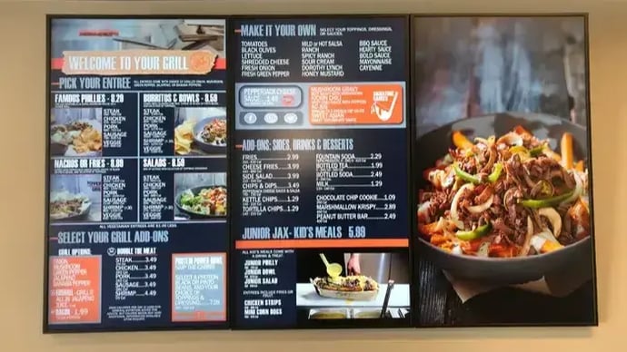 Digital Menu Boards in Portrait