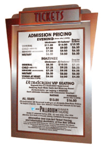 Majestic Movie Ticket Board 205x300