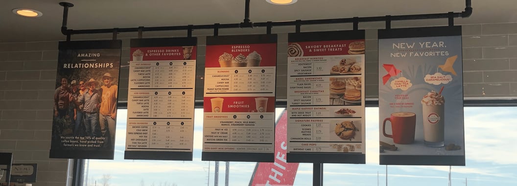 Scooters Coffee Indoor Menu Board (cropped)