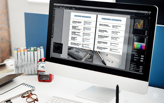 Graphic Design and Content Management For Banks