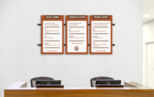 Indoor Displays For Banks