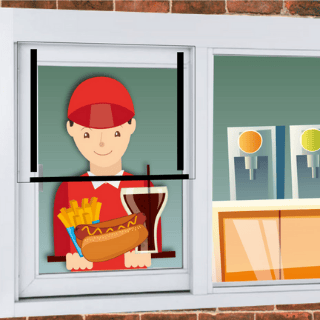 Restaurant Drive-Thru Window Barriers