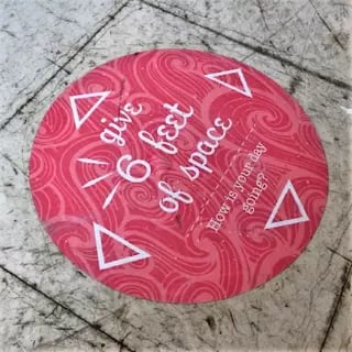 Social Distancing Decals