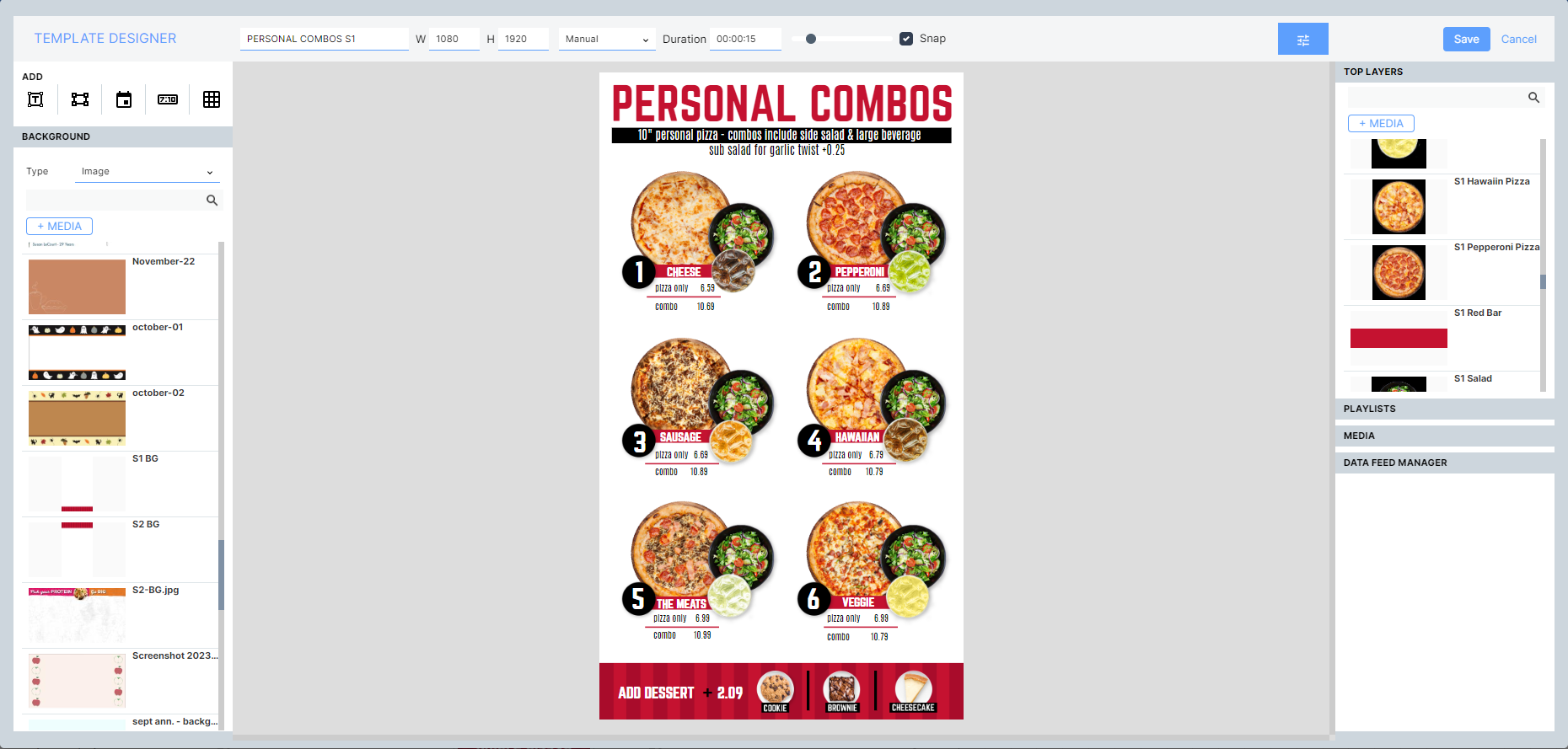 Template Designer for digital content Template Designer for digital content