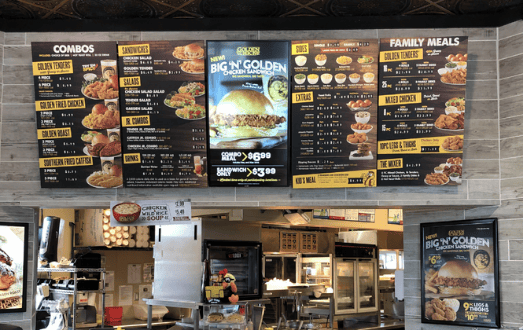 Indoor Menu Boards For Restaurant Chains