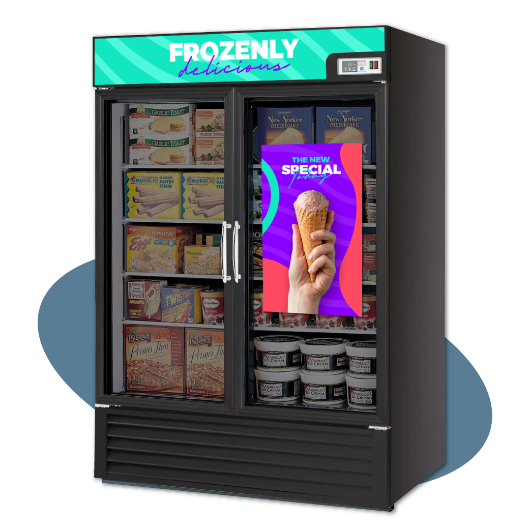 GROCERY STORE ANATOMY -_REFRIGERATOR WITH GRAPHICS