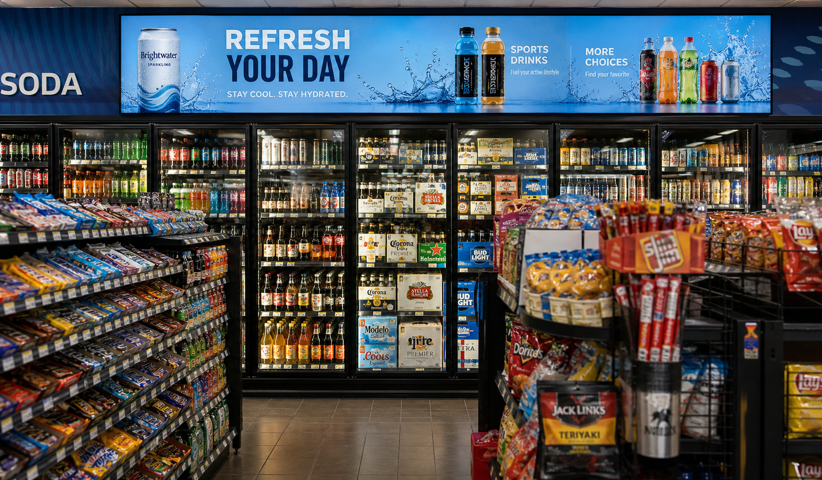 indoor retail sport drinks digital screen ad indoor retail sport drinks digital screen ad
