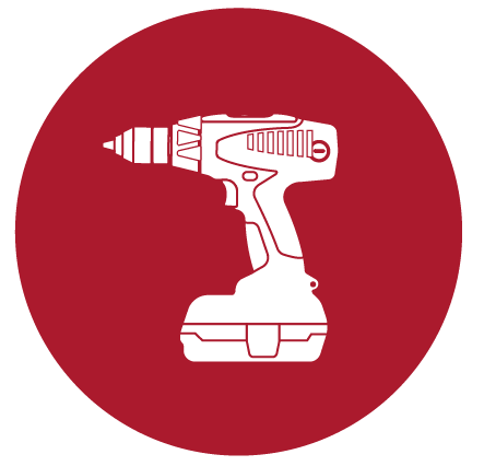 RED INSTALLATION ICON RED INSTALLATION ICON
