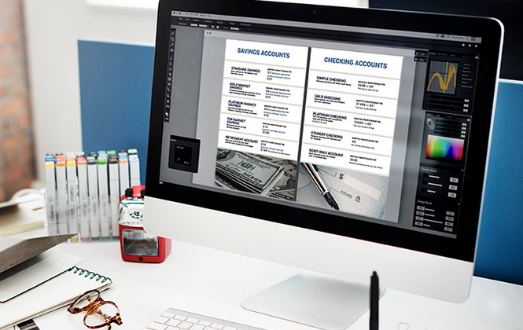 Graphic Design and Content Management For Banks