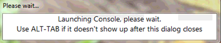 Launching Console